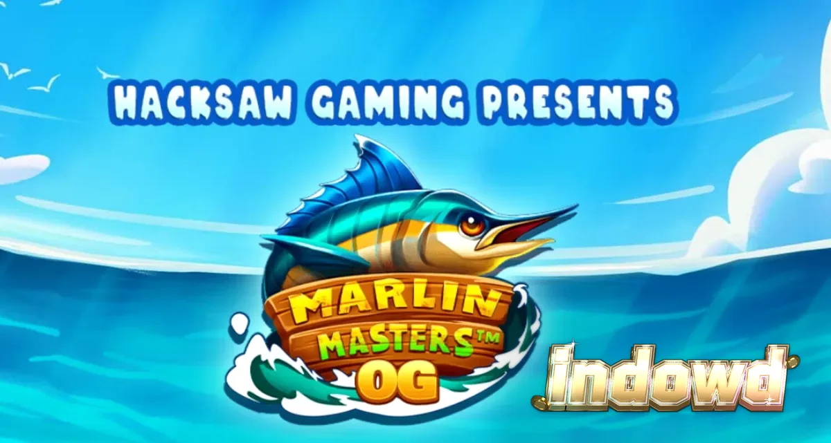 Tampilan visual game slot Marlin Masters OG dengan tema memancing di laut.